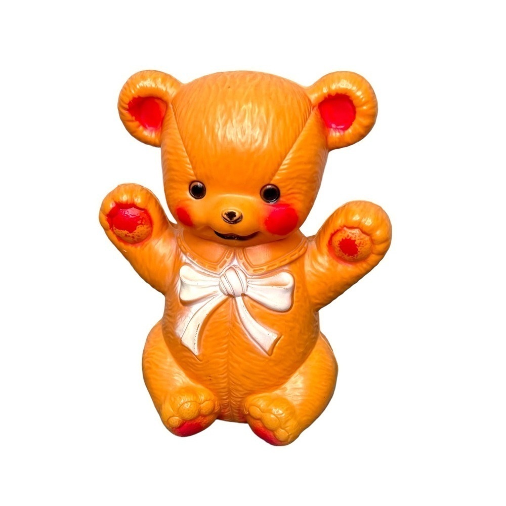 Vintage Plastic Regal Teddy Bear Piggy Bank